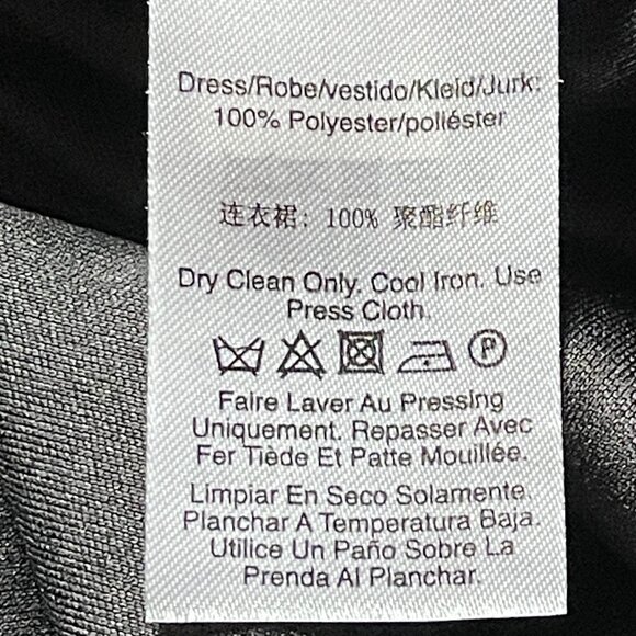 DKNY Women's Fit and Flare Short Sleeve Tie Neck Dress - Picture 8 of 10